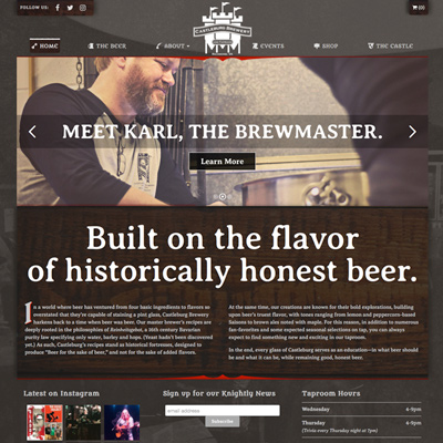 Castleburg Brewery website