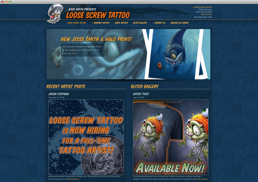 Loose Screw Tattoo website